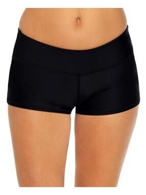 38$ Raisins Juniors' Surf Solid Pull-On Swim Shorts Women's Size XL Black
